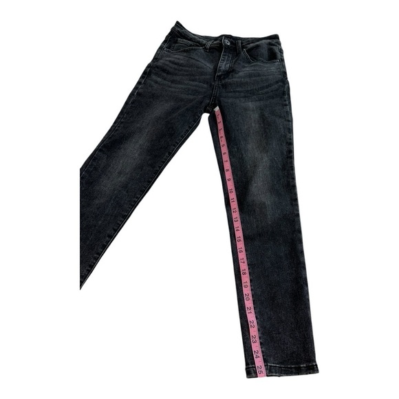 Risen Los Angeles Black Wash High Rise Slim Straight Jeans - Size 27 / 5 - Picture 8 of 12